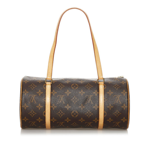 ルイ ヴィトン モノグラム パピヨン30 ハンドバッグ M51385 ブラウン PVC レザー レディース LOUIS VUITTON 【中古】