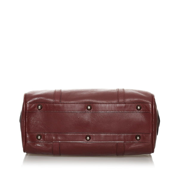 カルティエ マスト ボルドー レザー ハンドバッグ ミニボストン レディース CARTIER 【中古】