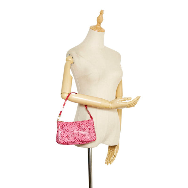 ルイ ヴィトン ポシェット コスミック ブラッサム 村上隆 アクセサリーポーチ M93166 ピンク PVC レディース LOUIS VUITTON 【中古】