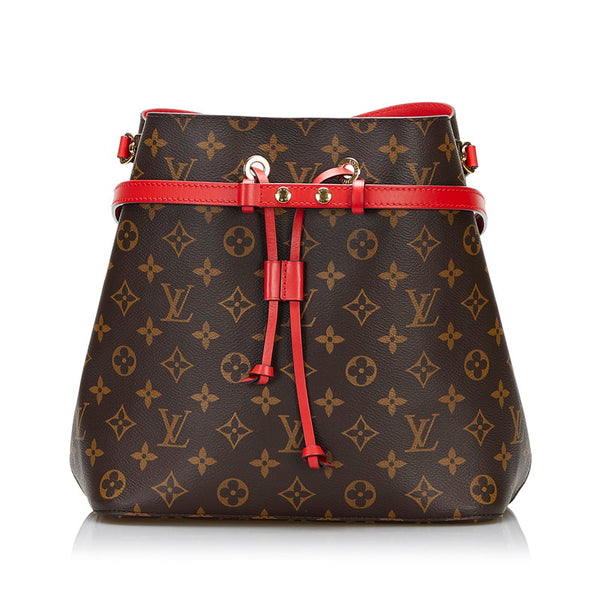ルイ ヴィトン モノグラム ネオノエ ショルダーバッグ M44021 コクリコ ブラウン レッド PVC レザー レディース LOUIS VUITTON 【中古】