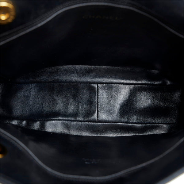 シャネル ココマーク チェーン ショルダーバッグ トートバッグ ブラック ゴールド レザー レディース CHANEL 【中古】