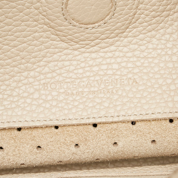 ボッテガヴェネタ パンチング ハンドバッグ ショルダーバッグ ベージュ レザー レディース BOTTEGAVENETA 【中古】