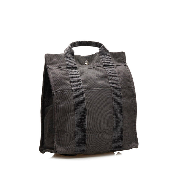 エルメス エールライン アドPM リュック バックパック グレー キャンバス ナイロン レディース HERMES 【中古】