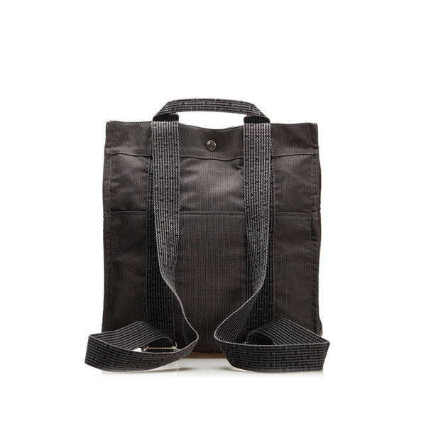 エルメス エールライン アドPM リュック バックパック グレー キャンバス ナイロン レディース HERMES 【中古】