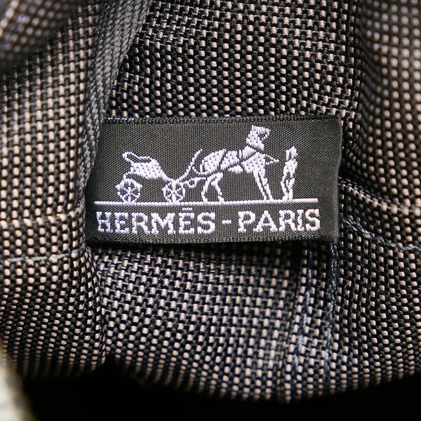 エルメス エールライン アドPM リュック バックパック グレー キャンバス ナイロン レディース HERMES 【中古】
