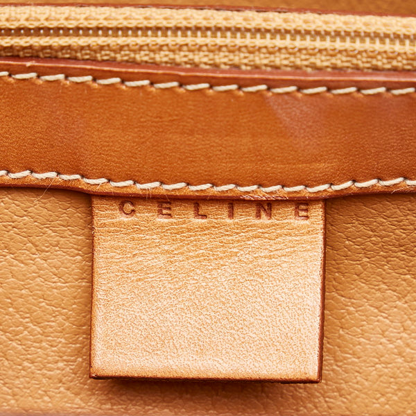 セリーヌ マカダム ハンドバッグ ショルダーバッグ 2WAY ブラウン PVC レザー レディース CELINE 【中古】