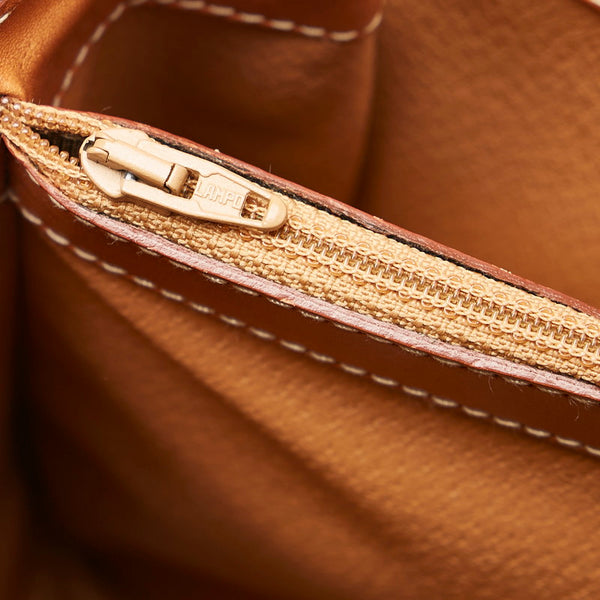 セリーヌ マカダム ハンドバッグ ショルダーバッグ 2WAY ブラウン PVC レザー レディース CELINE 【中古】