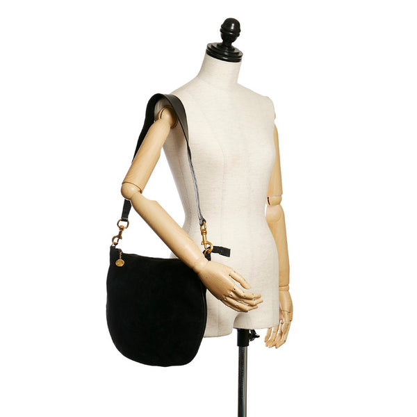 グッチ ショルダーバッグ 001 115 1206 ブラック スウェード レザー レディース GUCCI 【中古】