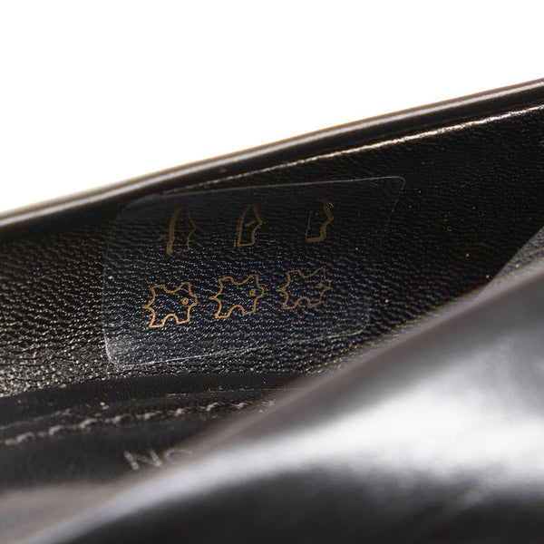 ルイ ヴィトン ブラック レザー メタル パンプス レディース LOUIS VUITTON 【中古】