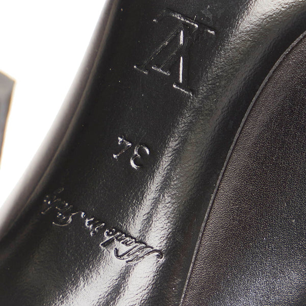 ルイ ヴィトン ブラック レザー メタル パンプス レディース LOUIS VUITTON 【中古】