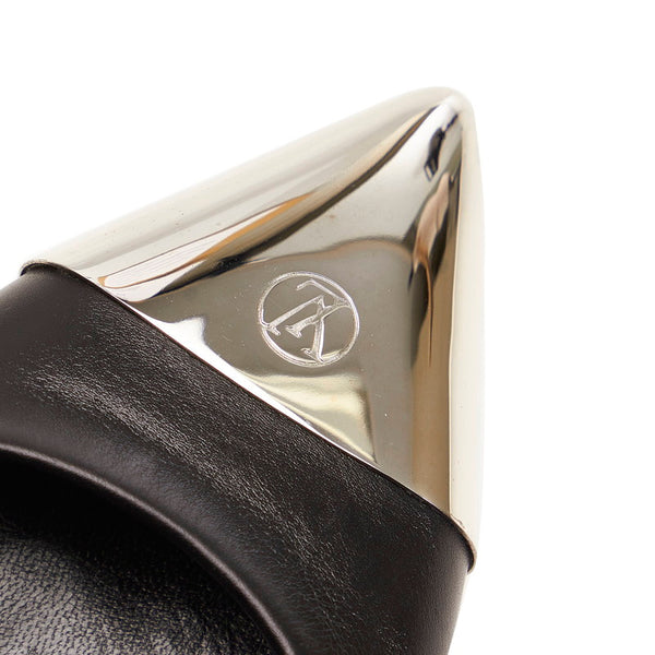 ルイ ヴィトン ブラック レザー メタル パンプス レディース LOUIS VUITTON 【中古】