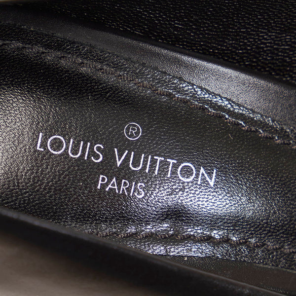 ルイ ヴィトン ブラック レザー メタル パンプス レディース LOUIS VUITTON 【中古】