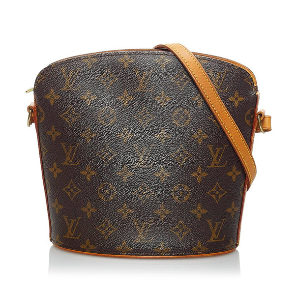 ルイ ヴィトン モノグラム ドルーオ 斜め掛け ショルダーバッグ M51290 ブラウン PVC レザー レディース LOUIS VUITTON 【中古】
