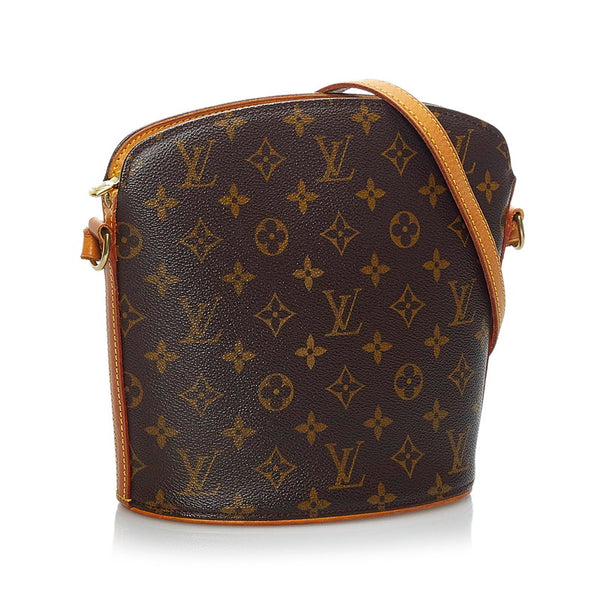 ルイ ヴィトン モノグラム ドルーオ 斜め掛け ショルダーバッグ M51290 ブラウン PVC レザー レディース LOUIS VUITTON 【中古】