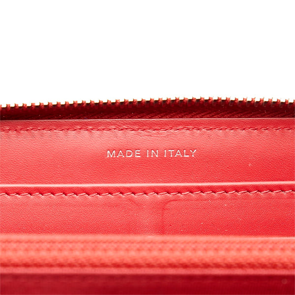 シャネル マトラッセ ココマーク ラウンドファスナー 長財布 ダークピンク パテントレザー レディース CHANEL 【中古】