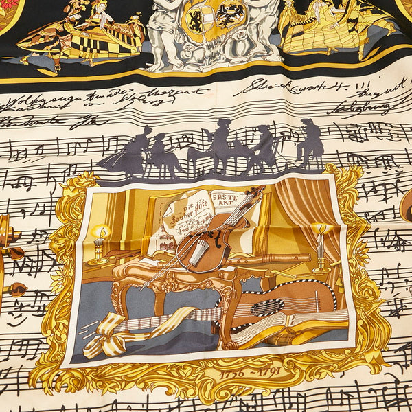 エルメス カレ90 IN SALZBURG ザルツブルクにて スカーフ ブラック マルチ シルク レディース HERMES 【中古】