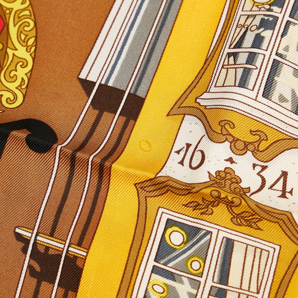 エルメス カレ90 IN SALZBURG ザルツブルクにて スカーフ ブラック マルチ シルク レディース HERMES 【中古】