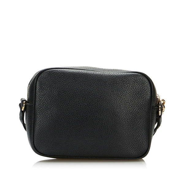 グッチ ソーホー スモールディスコバッグ 斜め掛け ショルダーバッグ  308364 ブラック レザー レディース GUCCI 【中古】