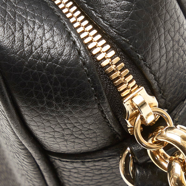 グッチ ソーホー スモールディスコバッグ 斜め掛け ショルダーバッグ  308364 ブラック レザー レディース GUCCI 【中古】