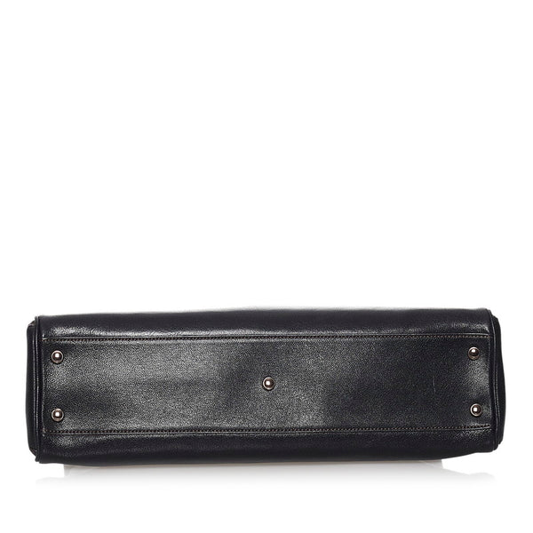 カルティエ マルチェロ ハンドバッグ ブラック レザー レディース CARTIER 【中古】