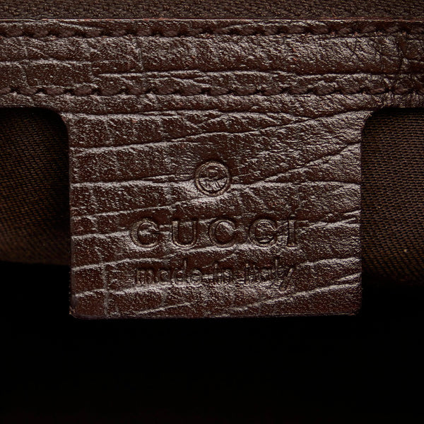 グッチ GGキャンバス シェリーライン ワンショルダーバッグ 130779 ベージュ ブラウン キャンバス レザー レディース GUCCI 【中古】