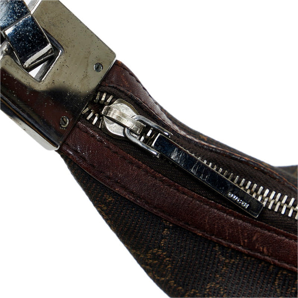 グッチ GGキャンバス ハンドバッグ ワンショルダーバッグ 01234 ブラウン キャンバス レザー レディース GUCCI 【中古】