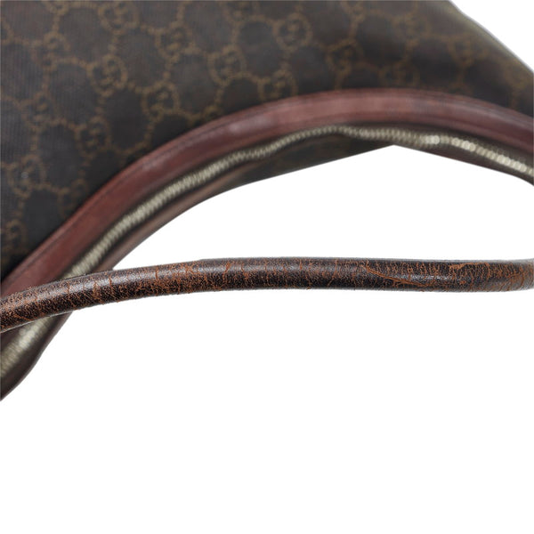 グッチ GGキャンバス ハンドバッグ ワンショルダーバッグ 01234 ブラウン キャンバス レザー レディース GUCCI 【中古】