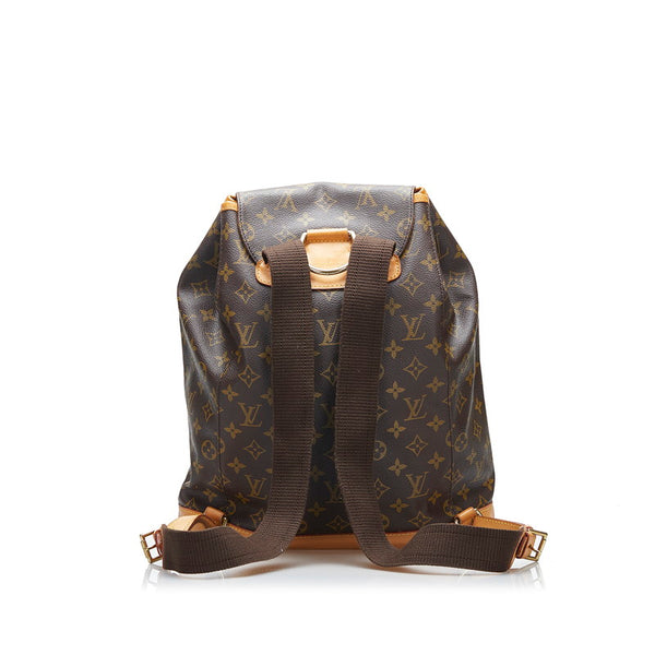 ルイ ヴィトン モノグラム モンスリGM リュック バックパック M51135 ブラウン PVC レザー レディース LOUIS VUITTON 【中古】