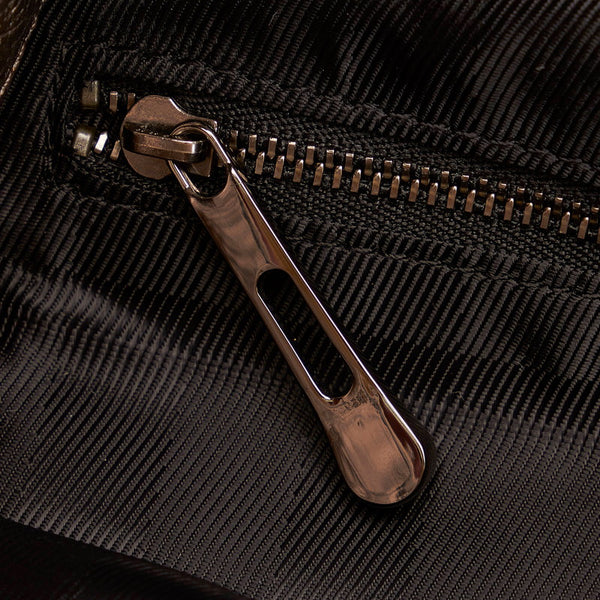 バーバリー チェック ワンショルダー ブラック メタリックブラウン キャンバス レザー レディース BURBERRY 【中古】