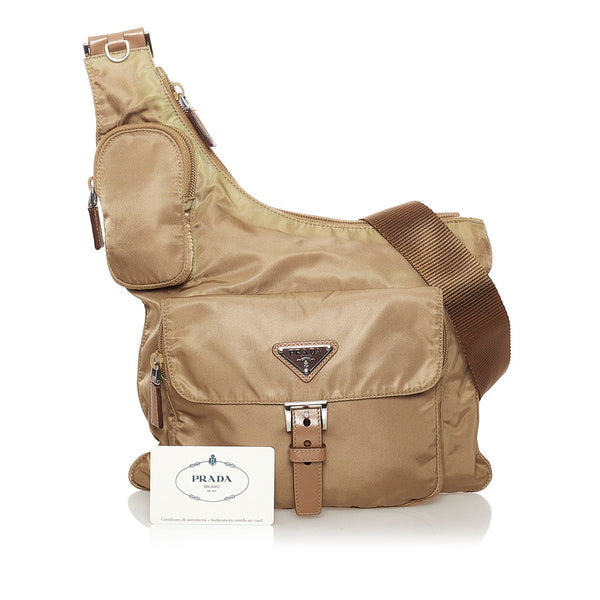 プラダ 斜めがけ ショルダーバッグ BT0520 ベージュ ナイロン レディース PRADA 【中古】