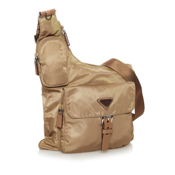 プラダ 斜めがけ ショルダーバッグ BT0520 ベージュ ナイロン レディース PRADA 【中古】