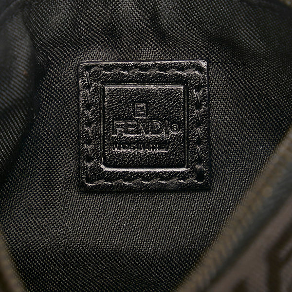 フェンディ ズッカ コインケース 小銭入れ 8AP005 ブラック キャンバス レザー レディース FENDI 【中古】