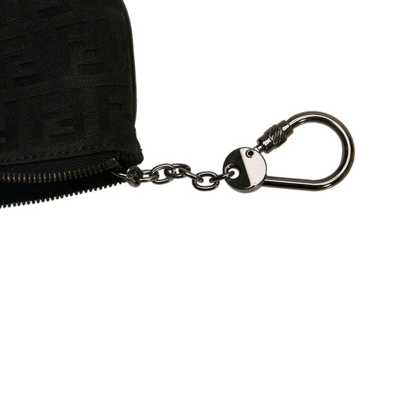 フェンディ ズッカ コインケース 小銭入れ 8AP005 ブラック キャンバス レザー レディース FENDI 【中古】