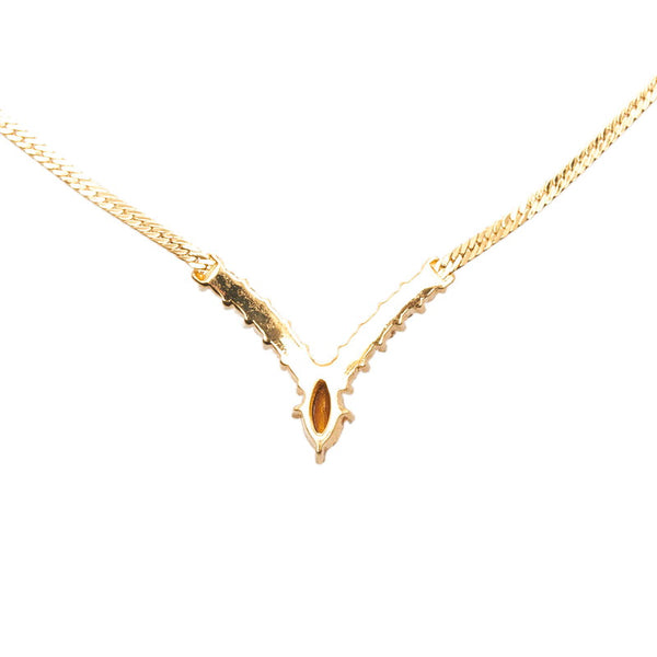 ディオール V字 ネックレス ゴールド メッキ レディース Dior 【中古】