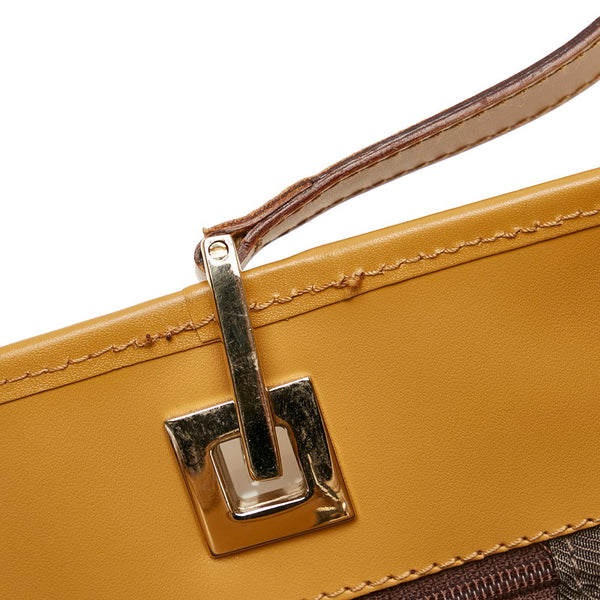 グッチ GGキャンバス ハンドバッグ トートバッグ 002.1098 ベージュ ブラウン キャンバス レザー レディース GUCCI 【中古】