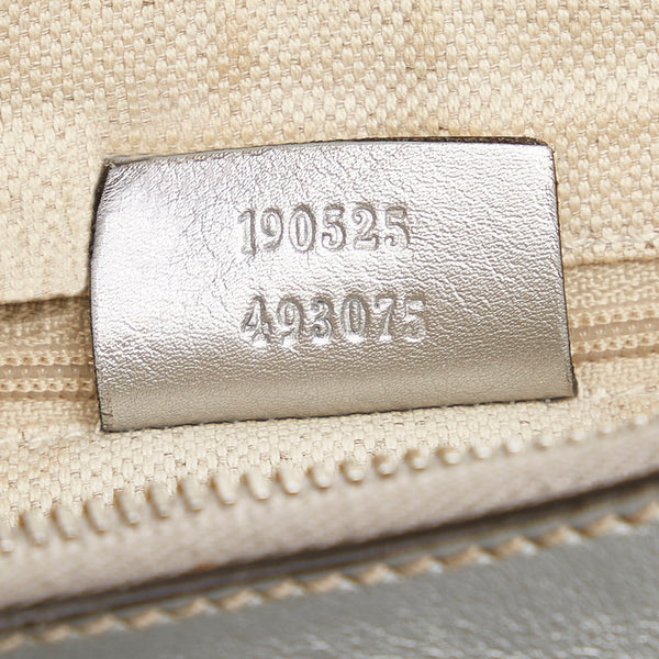 グッチ グッチシマ アビー 190525 シルバー レザー ワンショルダー レディース GUCCI 【中古】