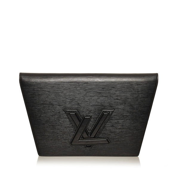 ルイ ヴィトン エピ トラペーズGM M80165 ブラック レザー クラッチバッグ メンズ LOUIS VUITTON 【中古】