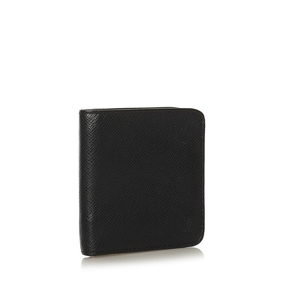 ルイ ヴィトン タイガ ポルト ビエ モネ ジップ 二つ折り財布 M30672 アルドワーズ ブラック レザー メンズ LOUIS VUITTON 【中古】