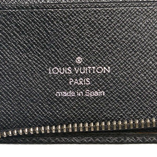 ルイ ヴィトン タイガ ポルト ビエ モネ ジップ 二つ折り財布 M30672 アルドワーズ ブラック レザー メンズ LOUIS VUITTON 【中古】