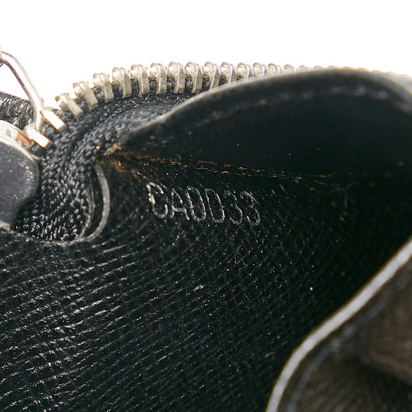 ルイ ヴィトン タイガ ポルト ビエ モネ ジップ 二つ折り財布 M30672 アルドワーズ ブラック レザー メンズ LOUIS VUITTON 【中古】