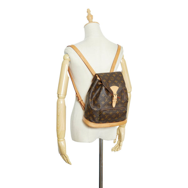 ルイ ヴィトン モノグラム モンスリMM リュック バックパック M51136 ブラウン PVC レザー レディース LOUIS VUITTON 【中古】