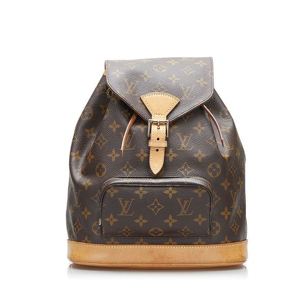 ルイ ヴィトン モノグラム モンスリMM リュック バックパック M51136 ブラウン PVC レザー レディース LOUIS VUITTON 【中古】