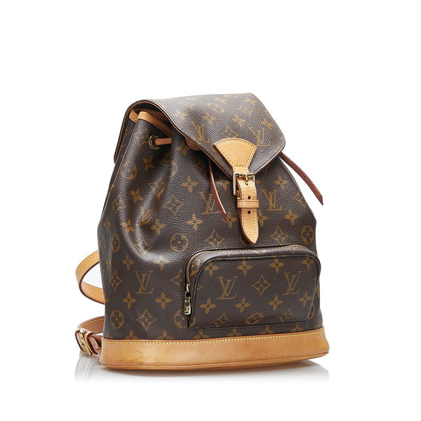 ルイ ヴィトン モノグラム モンスリMM リュック バックパック M51136 ブラウン PVC レザー レディース LOUIS VUITTON 【中古】