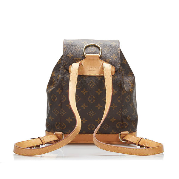 ルイ ヴィトン モノグラム モンスリMM リュック バックパック M51136 ブラウン PVC レザー レディース LOUIS VUITTON 【中古】