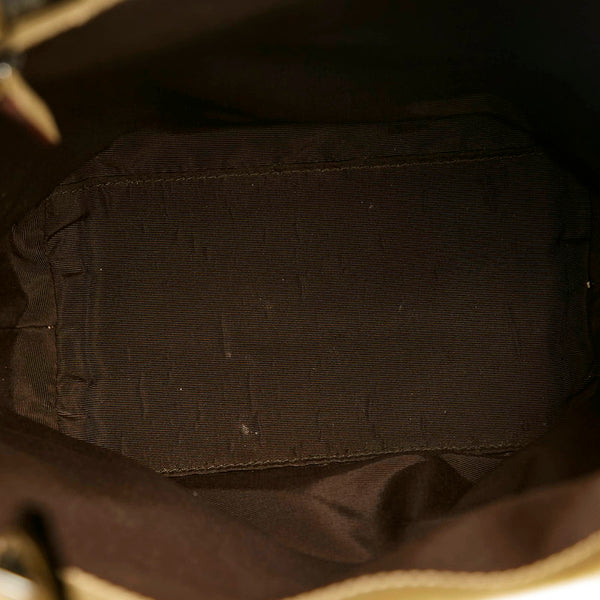 グッチ GGキャンバス ハンドバッグ トートバッグ 31244 ダークブラウン キャンバス レザー レディース GUCCI 【中古】