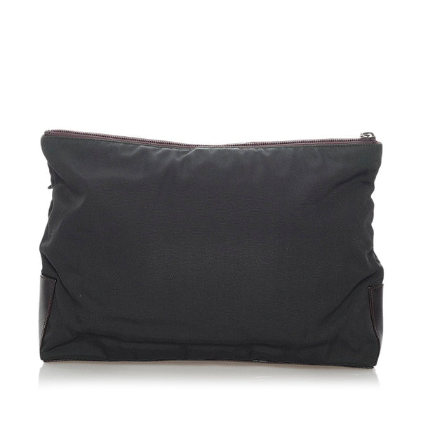 グッチ 014 1131 ブラック ナイロン レザー セカンドバッグ メンズ GUCCI 【中古】