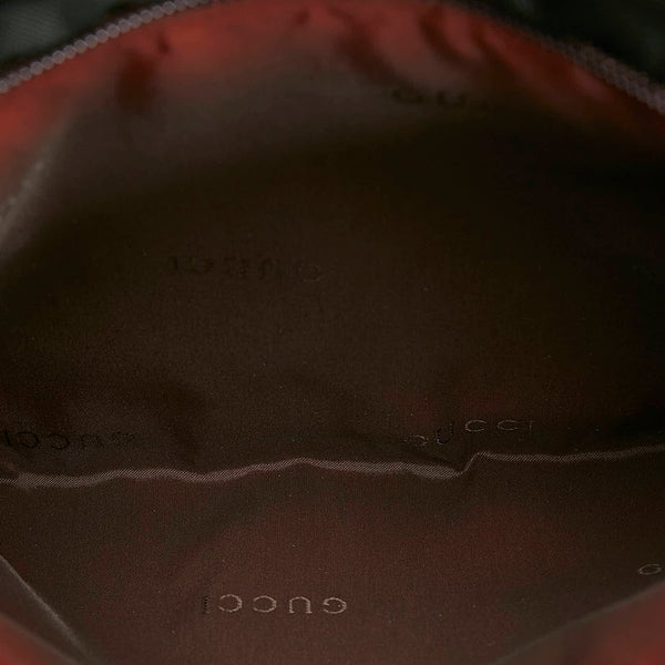 グッチ 014 1131 ブラック ナイロン レザー セカンドバッグ メンズ GUCCI 【中古】