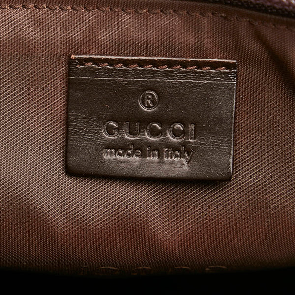 グッチ 014 1131 ブラック ナイロン レザー セカンドバッグ メンズ GUCCI 【中古】