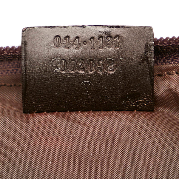 グッチ 014 1131 ブラック ナイロン レザー セカンドバッグ メンズ GUCCI 【中古】