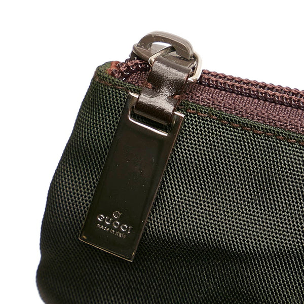 グッチ 014 1131 ブラック ナイロン レザー セカンドバッグ メンズ GUCCI 【中古】